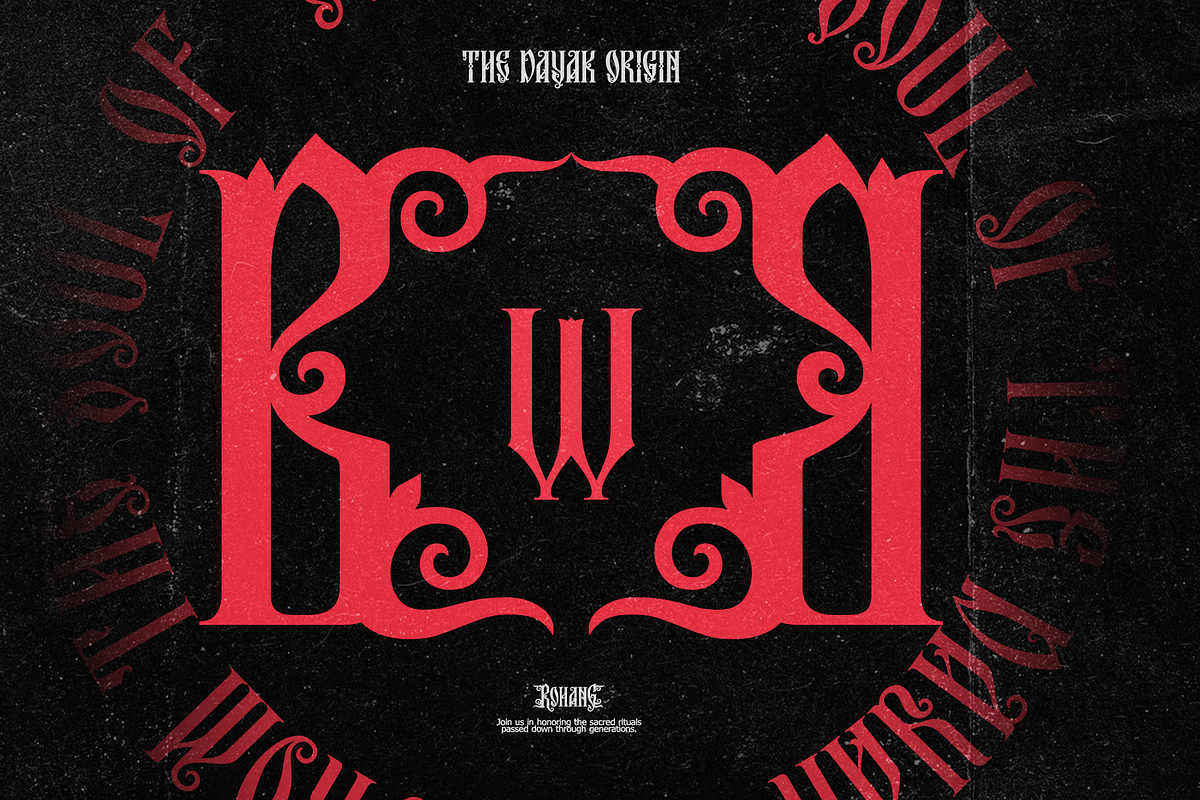 Rohang – Ritualistic Display Font, a Blackletter Font by Inviline.co (Photo 10 of 17)