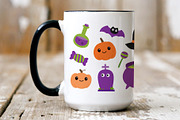 Halloween Cute Kawaii Clipart Set., a Decorative Illustration by kaisorn (Thumbnail 4 of 5)