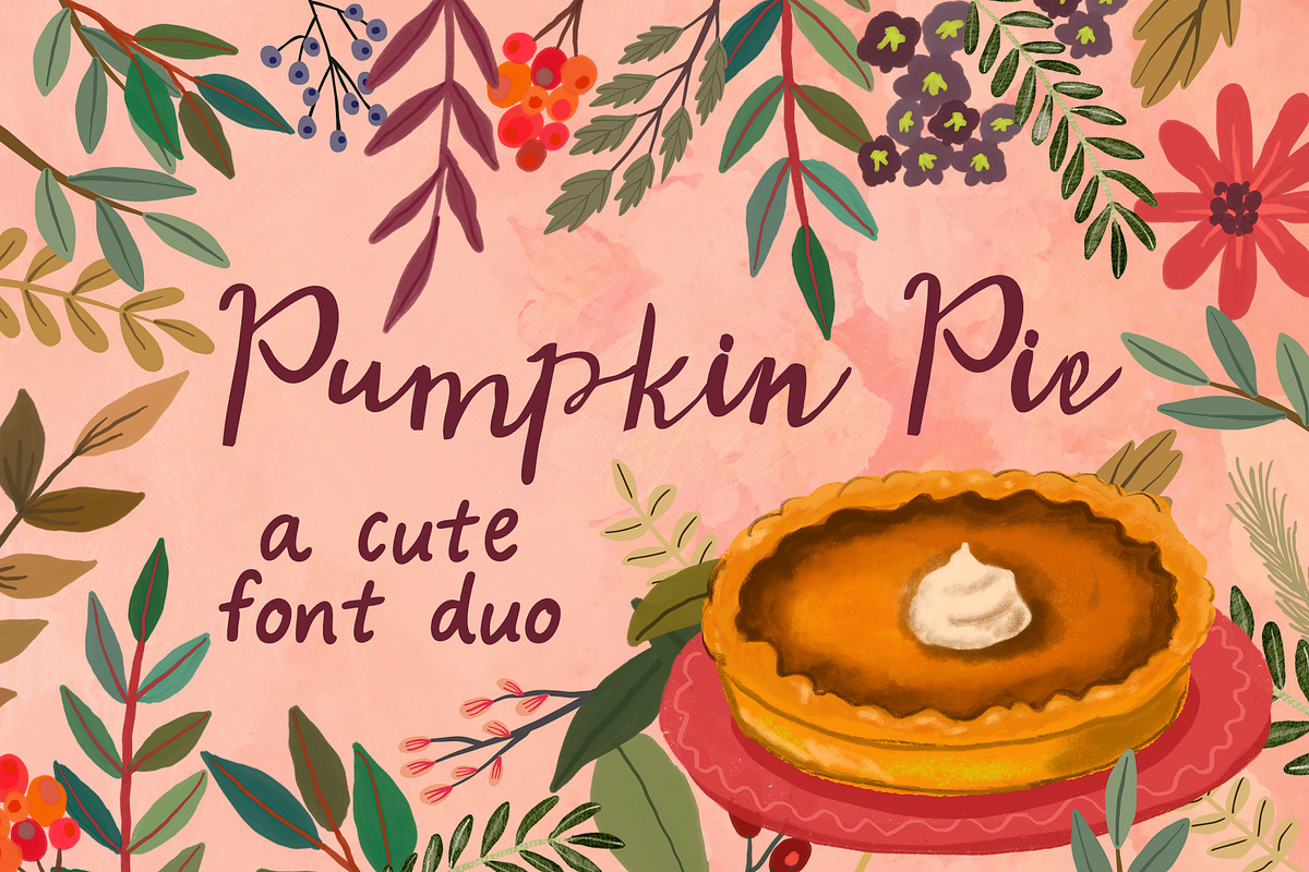 Pumpkin Pie Font Duo, a Handwritten Font by Lemon Pie Studio (Photo 1 of 12)