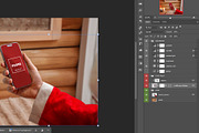 iPhone Mockup Santa Cabin, an iPhone Mockup by RSplaneta (Thumbnail 2 of 2)