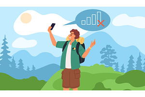 Lost traveler frustrated lack of, a Person Illustration by Vectorbuum