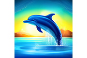Template, Dolphin, Oceanlife, a Poster Template by Boho Pixel Dust (Thumbnail 1 of 9)