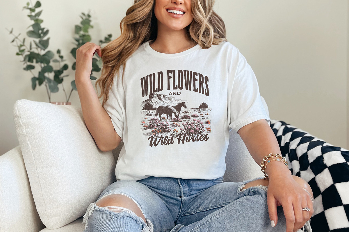 Wild Horses Wildflowers PNG, an Illustration by SharpMarketplace (Photo 6 of 9)