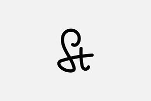 Letter S T Handwriting Logo, a Branding & Logo Template by kurostd