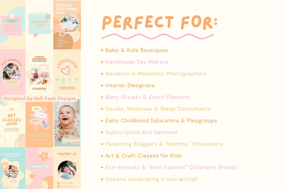Baby Theme Branding Starter Kit, a Branding & Logo Template by Hell Yeah Designs (Photo 3 of 15)
