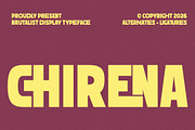 Chirena Sans Serif, a Sans Serif Font by Madjack.font (Thumbnail 1 of 9)