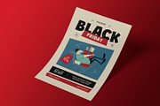 Black Friday Flyer Mid Century Theme, a Flyer Template by Neermana (Thumbnail 2 of 4)