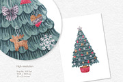 Watercolor clipart christmas trees, an Illustration by CreativeByLu (Thumbnail 3 of 5)