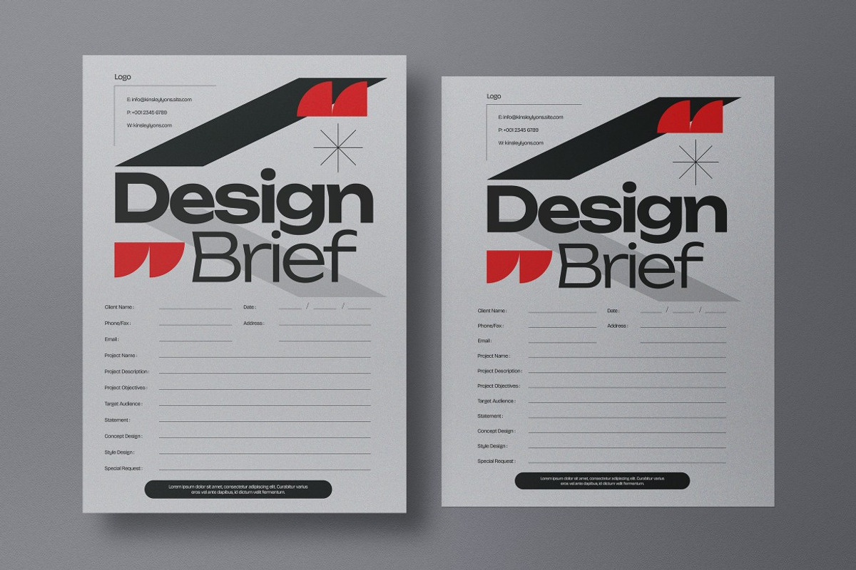 Gray Company Design Brief, a Flyer Template by graphicook (Photo 2 of 2)