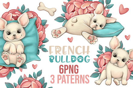 French Bulldog Set and Patterns