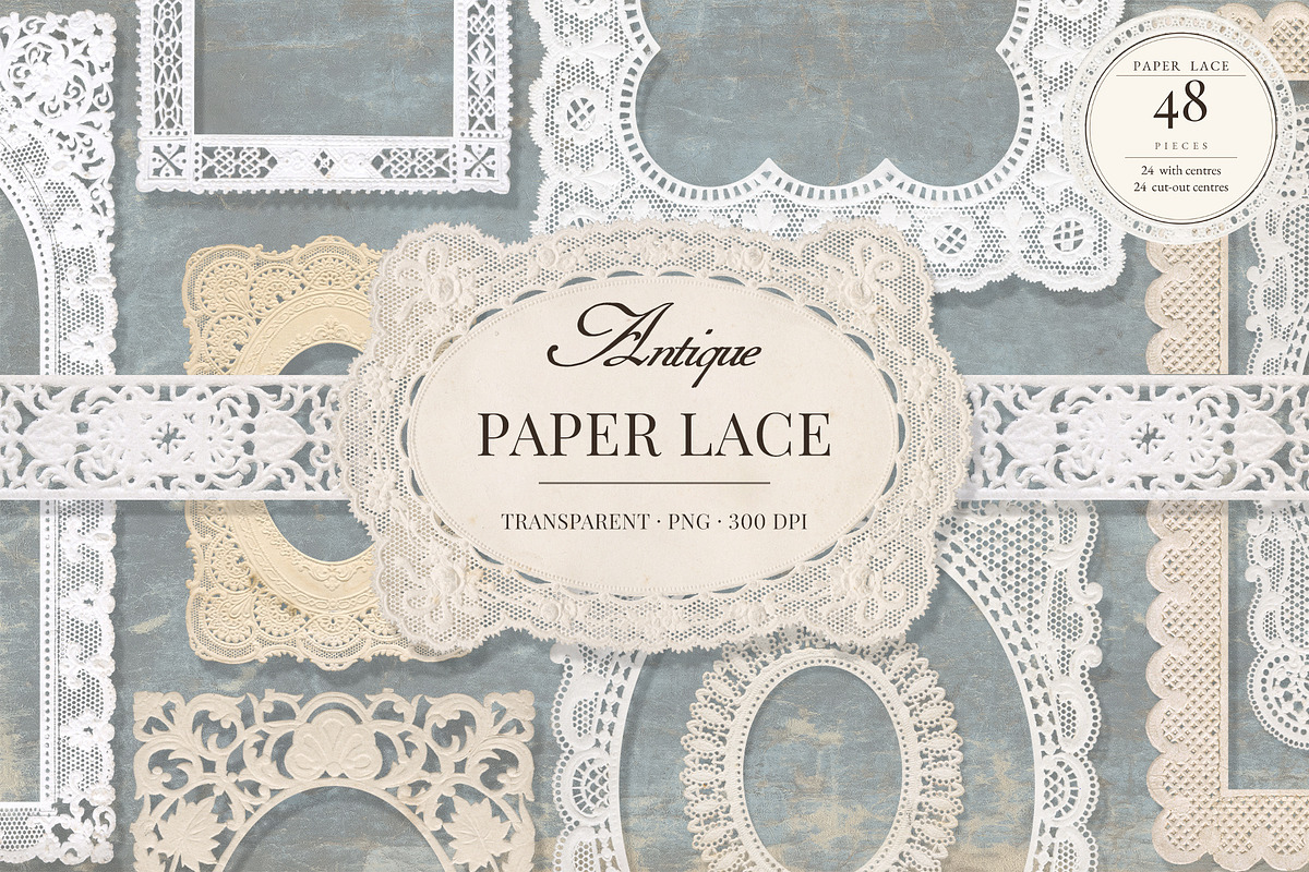 Antique Paper Lace Frames, an Object Graphic by Century Library (Photo 1 of 9)