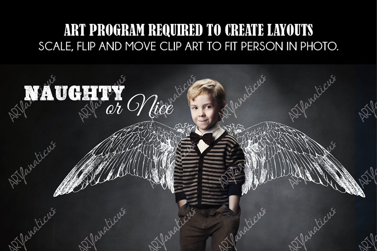 PHOTO ANGEL CHALK CLIPART, an Illustration by Artfanaticus (Photo 2 of 5)