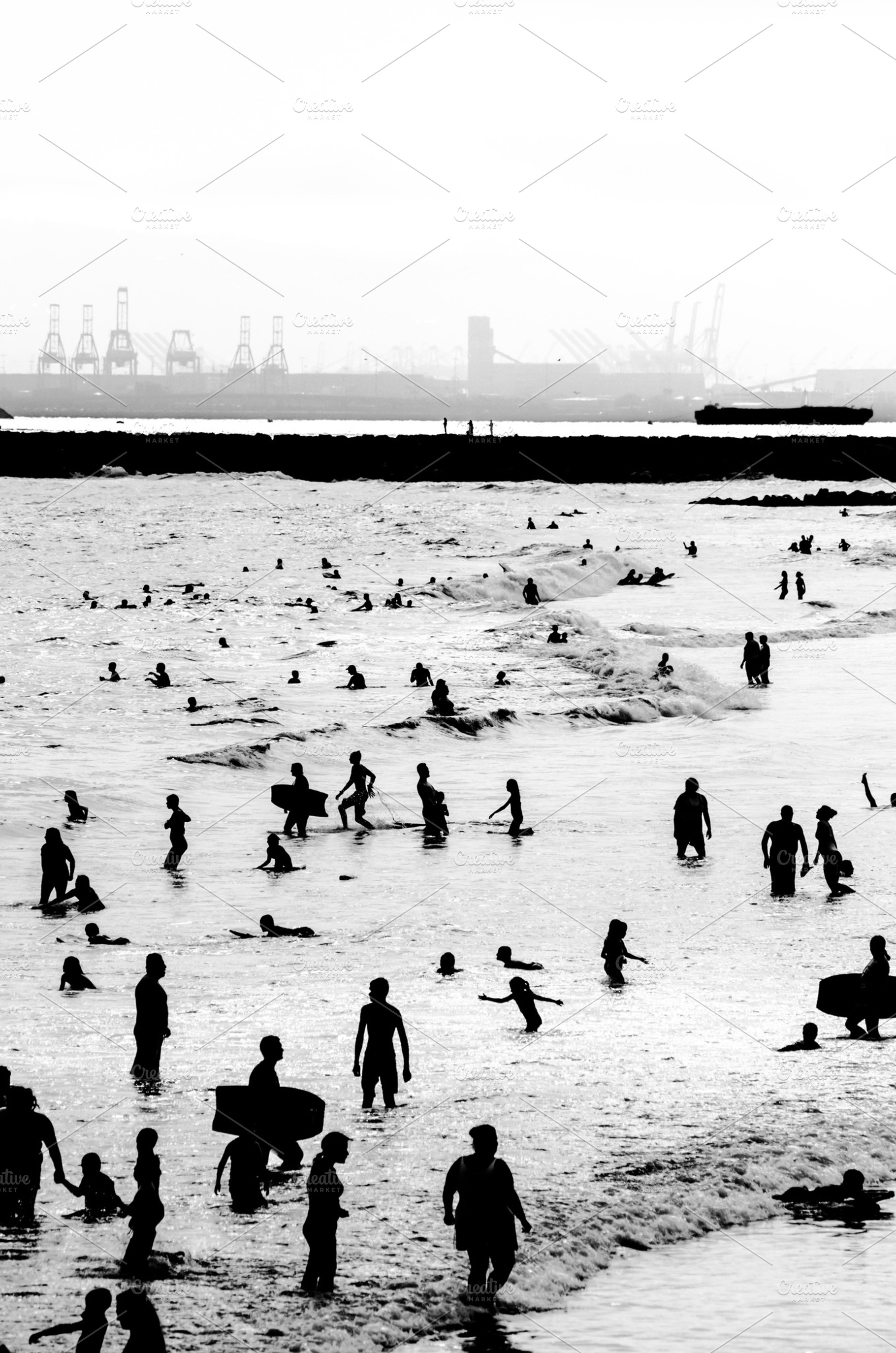 Silhouettes At The Beach
