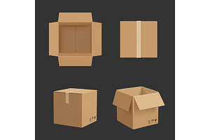 Cardboard Box. Paper Box Different