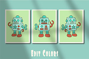 Retro Christmas Toy Robots Graphics, an Object Graphic by Blynn Pippen (Thumbnail 18 of 26)