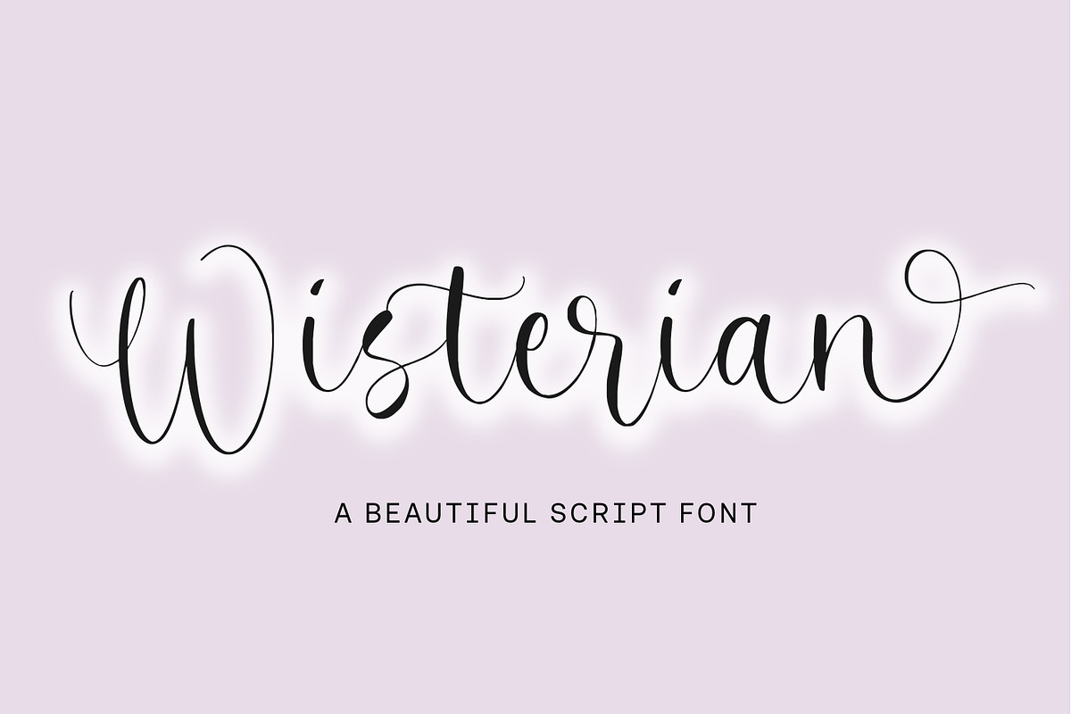 Wisterian Beautiful Script, a Script Font by Balpirick Studio (Photo 1 of 6)
