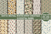 Rustic Neutral Winter Boho Christmas, an Illustration by Designking (Thumbnail 1 of 4)