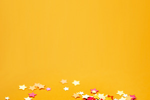 Yellow holiday background with stars featuring christmas, newyear, and xmas