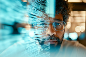 Indian male software developer focus, a Photo by Dvoevnore photos