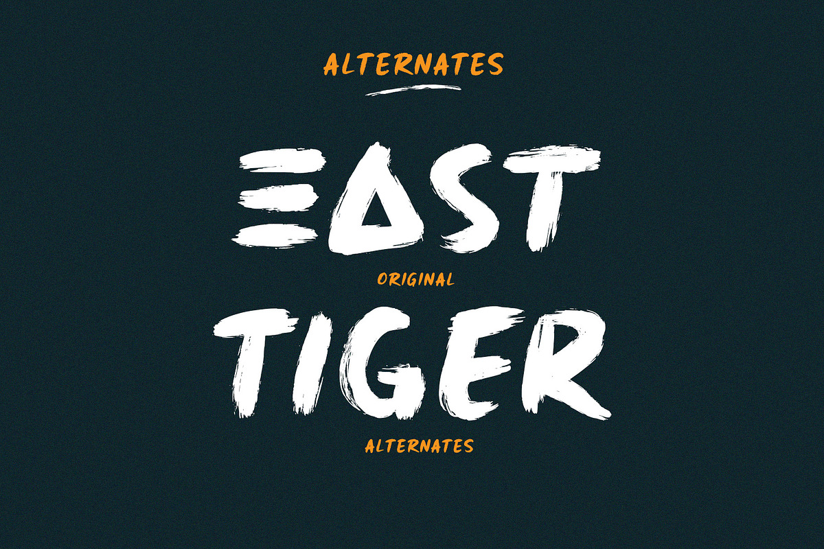 East Tiger - Authentic Brush Font preview 6