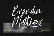 Brandon Matthews Handbrush Script, a Script Font by Creatype Studio (Thumbnail 1 of 9)