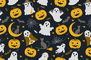 Cute Halloween seamless pattern, a Pattern Graphic by Yayasya (Thumbnail 1 of 3)