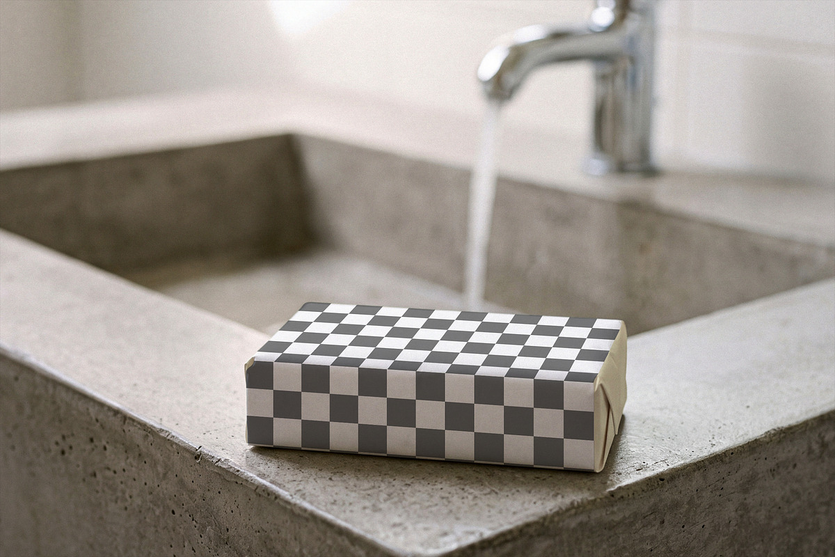 Paper Wrapped Soap Bar Mockup, a Packaging Mockup by Designer Dude (Photo 2 of 2)