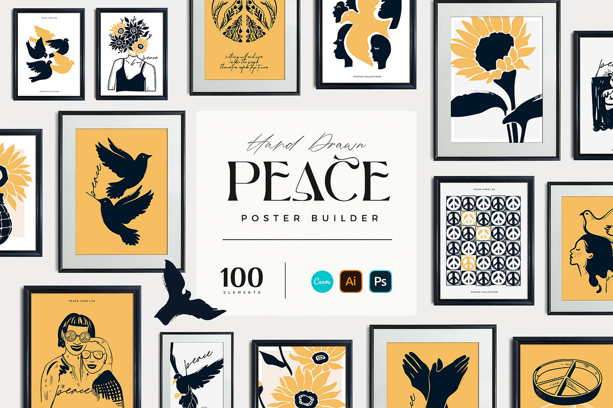 Peace Poster Builder, a Healthcare Illustration by KetteCreate (Photo 1 of 12)