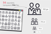Family Line Icons Set, an Outline Icon by Voysla's Shop (Thumbnail 4 of 5)