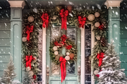 Christmas Front Door, a Background Graphic by Printable Treasure (Thumbnail 5 of 5)