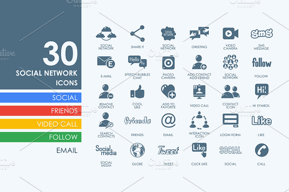 30 Social Network Icons