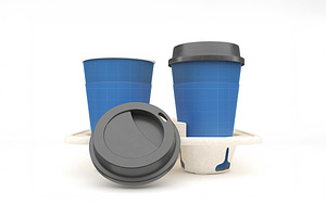 Coffee Cups Mockup, a Cups & Container Mockup by Qaleb Studio