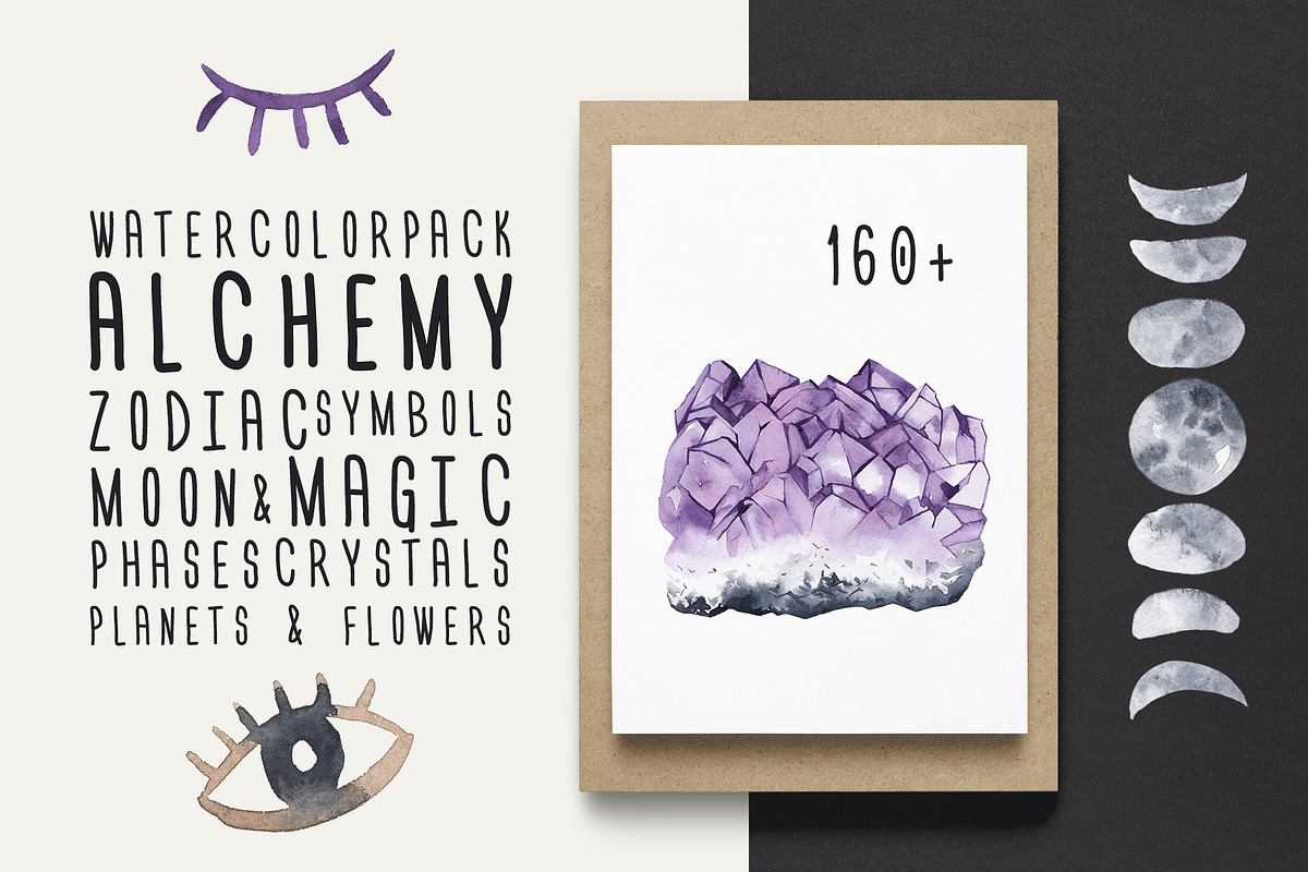 ALCHEMY: magic watercolor pack, an Object Graphic by Lana Elanor (Photo 1 of 18)
