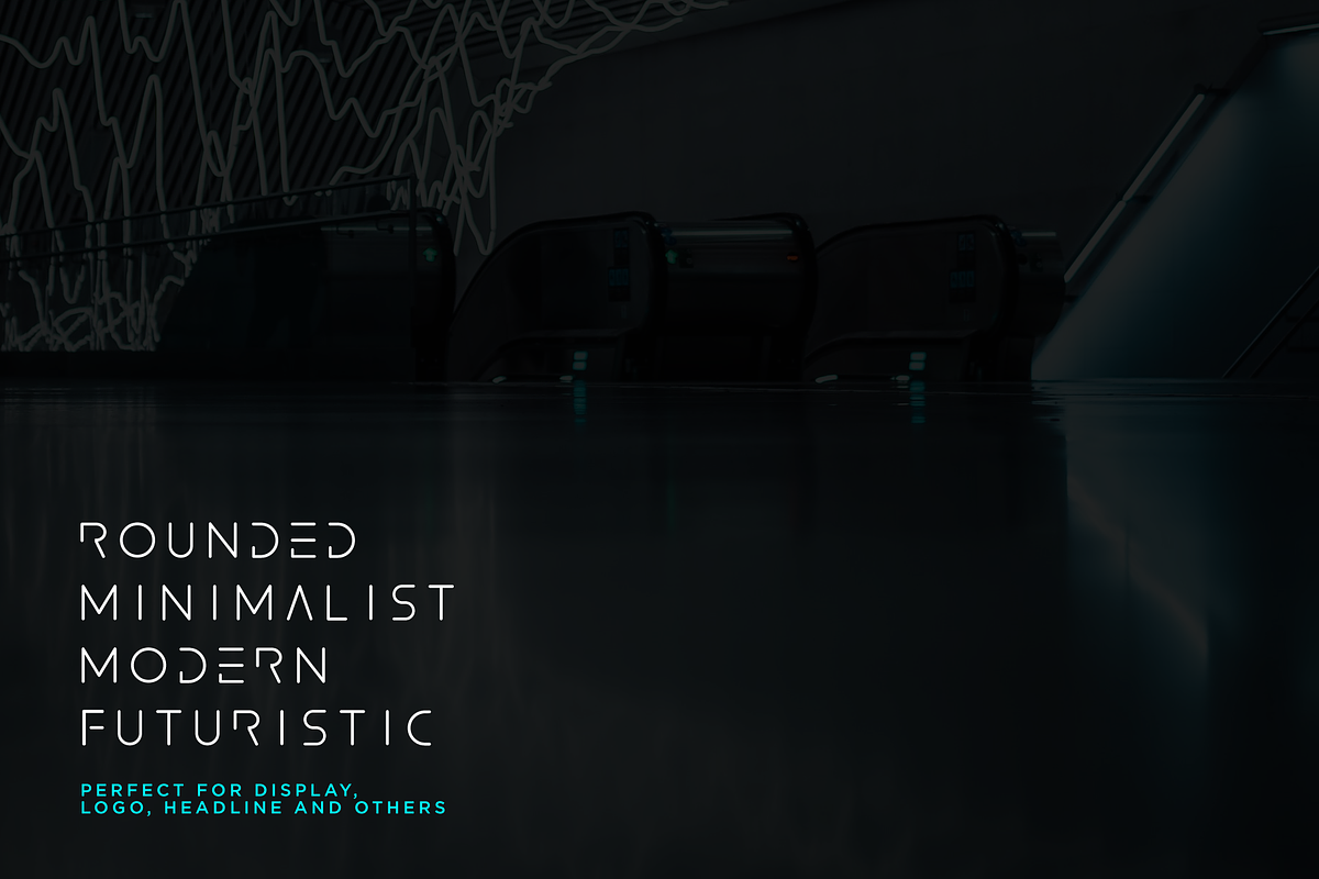 PULSE - modern scifi rounded font preview 5