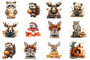 Fall Woodland Animal Clipart, an Illustration by SinaCreation (Thumbnail 2 of 5)