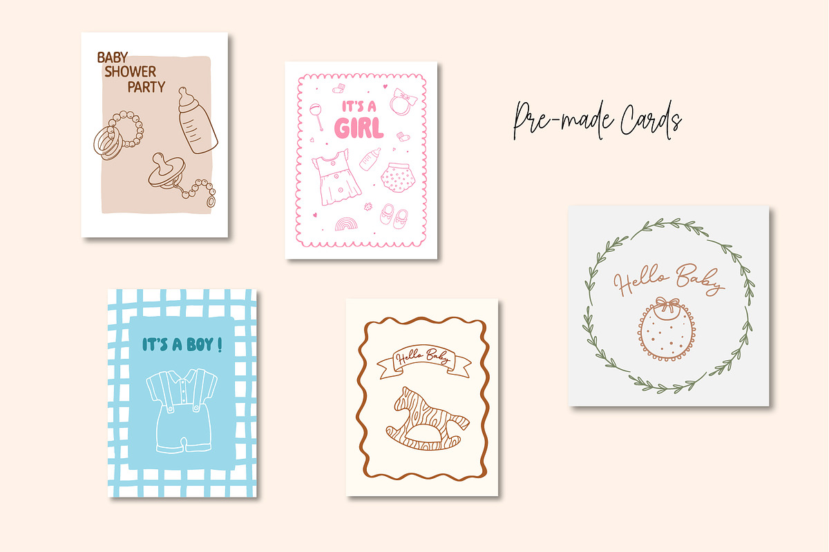 Baby line doodle set, an Object Graphic by ElenaPlatovaArt (Photo 9 of 10)
