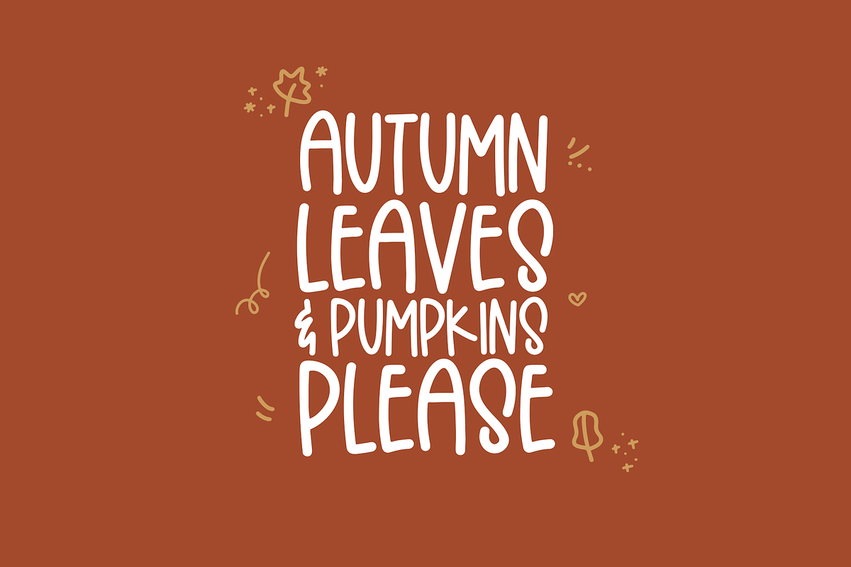 Crisp Leaves | Font with Doodles, a Font by KA Designs (Photo 3 of 12)