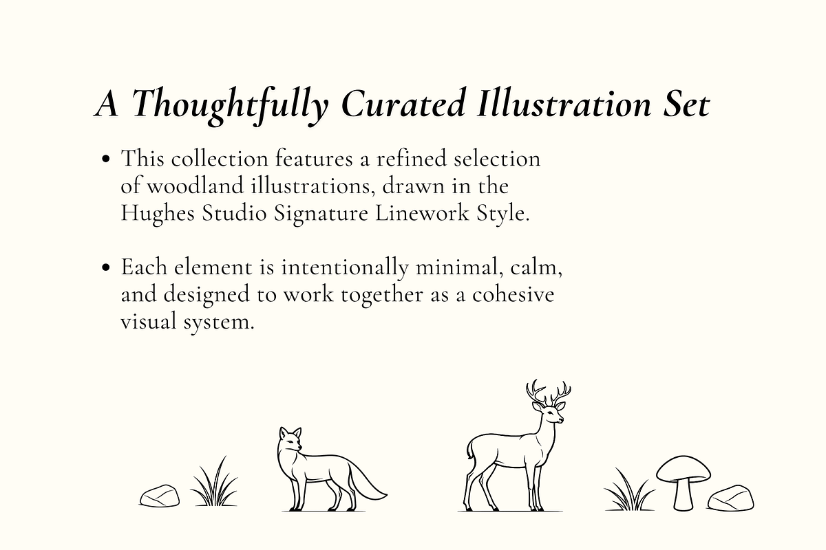 Signature Woodland Illustration Set, an Object Graphic by Hughes Studio (Photo 2 of 8)