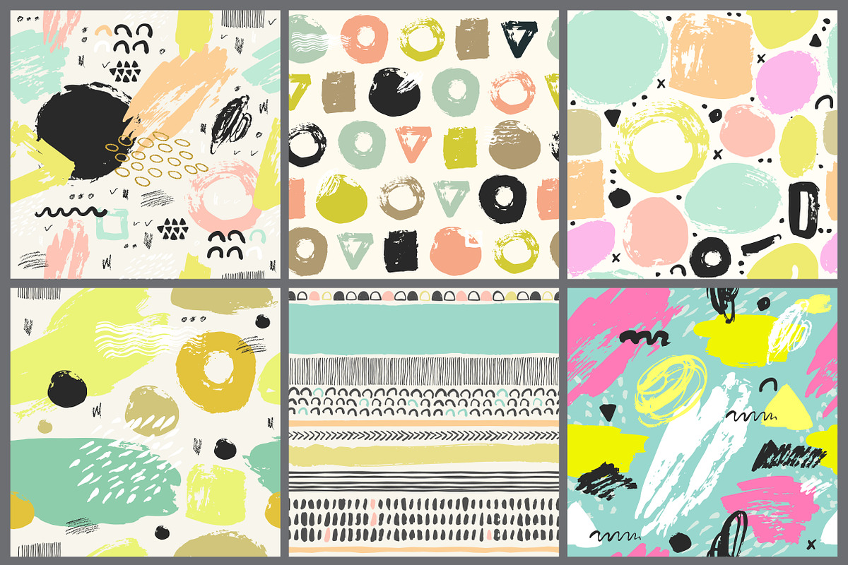 Ink brush pattern, card & shapes, a Pattern Graphic by Bosotochka♥Art (Photo 3 of 11)