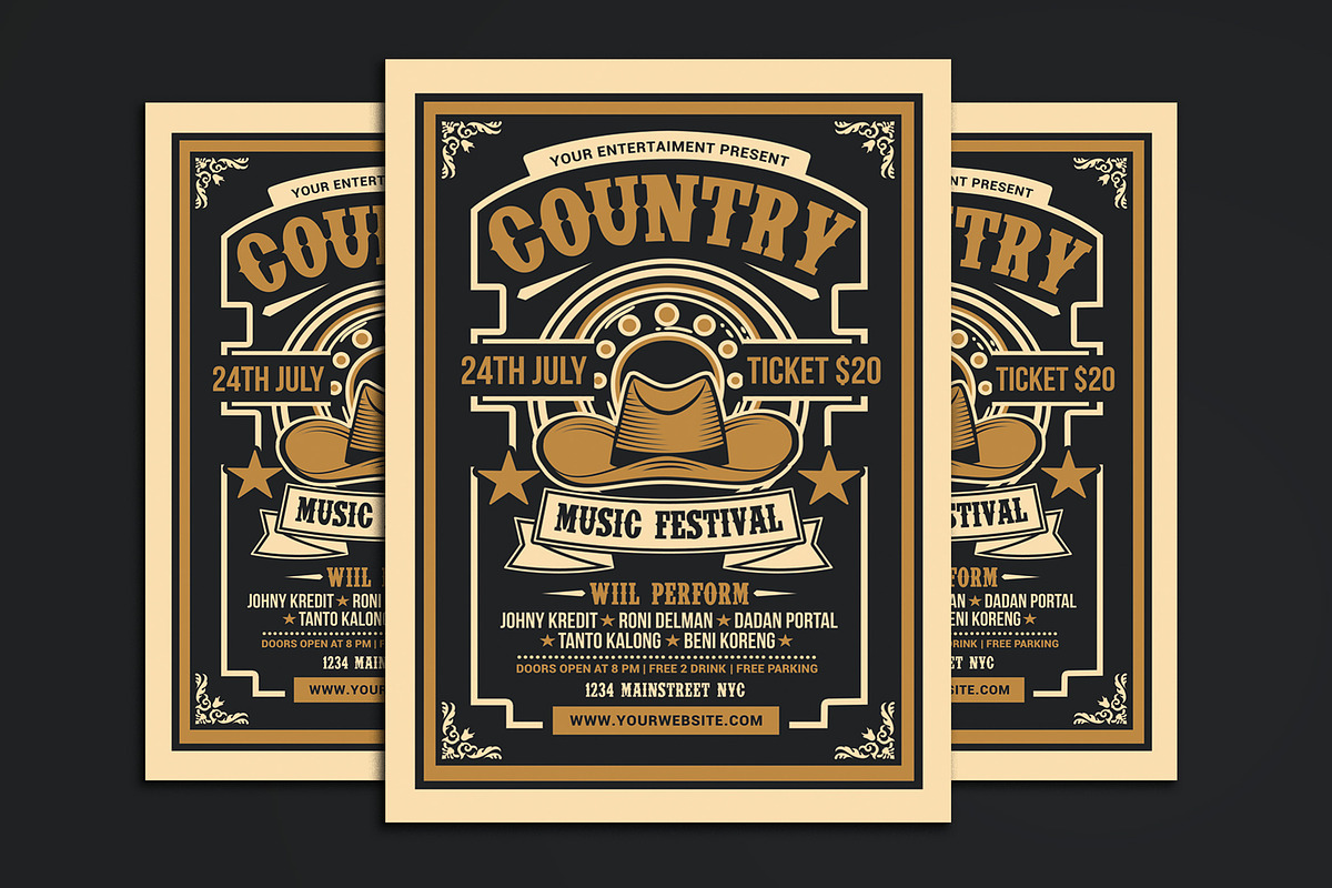 Country Music Festival, a Flyer Template by Muhamad Iqbal hidayat (Photo 1 of 4)