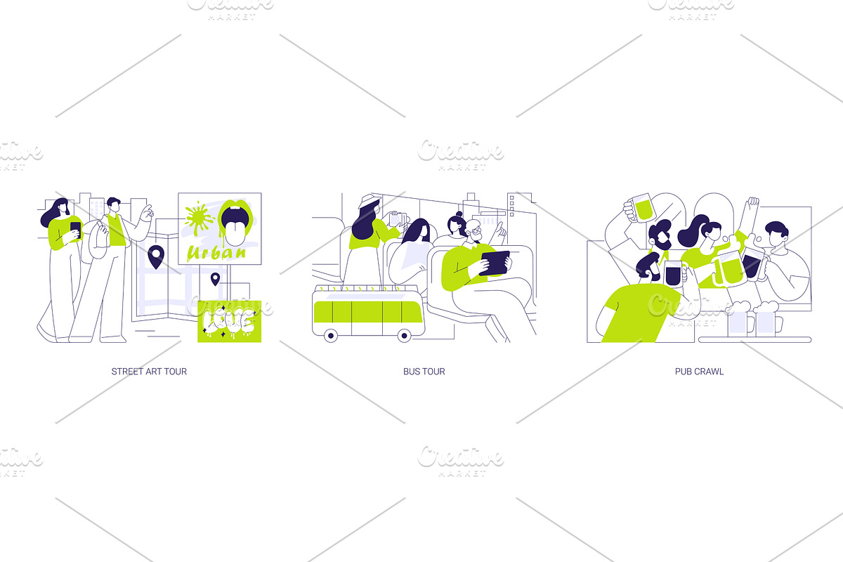 City tourism isolated cartoon vector, an Illustration by Visual Generation