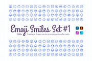 Freehand Drawn Emoji Smiles Set #1, a Templates & Theme by Alex Serada (Thumbnail 1 of 5)