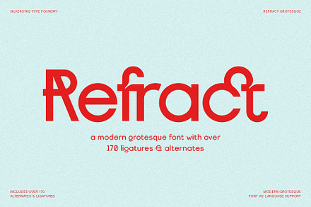 Refract - A Modern Grotesque Font, a Sans Serif Font by SilverStag Type Foundry