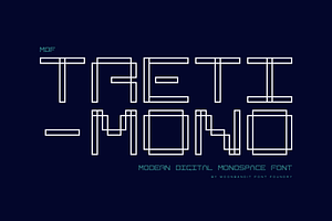 MBF Treti - scifi monospace font