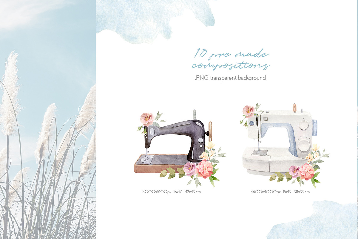 Sewing Supplies Clipart, an Illustration by Julia M. Watercolor (Photo 8 of 13)