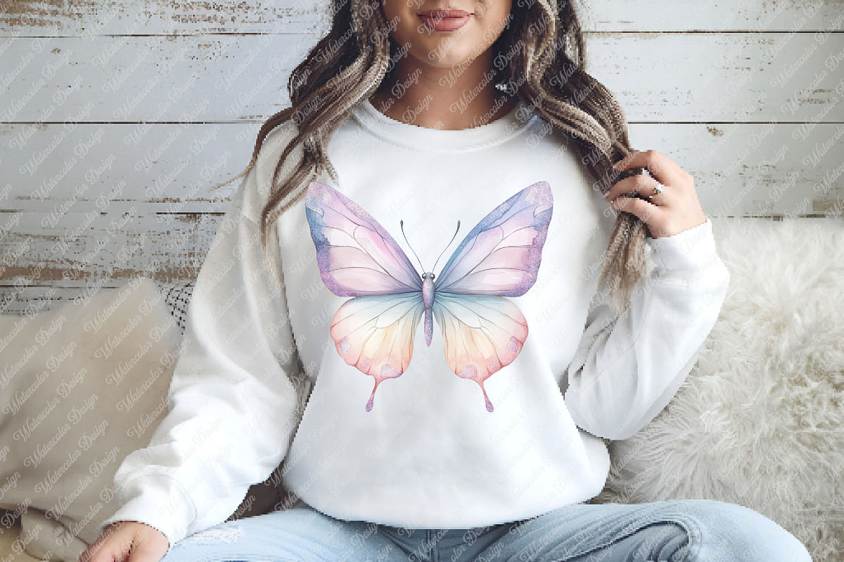 Glitter Butterfly Sublimation Clipar, an Illustration by Watercolor design (Photo 9 of 13)