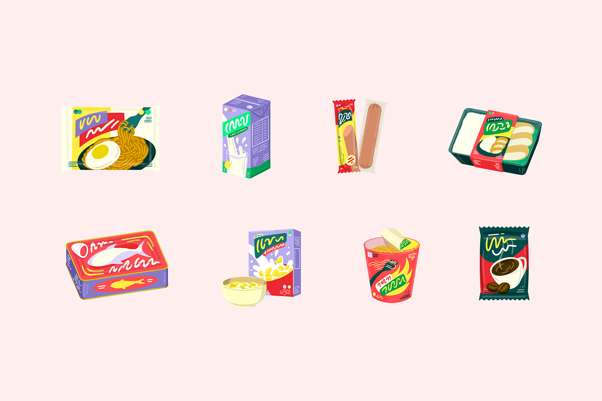 Instant Meals, a Food Illustration by Deemak Daksina
