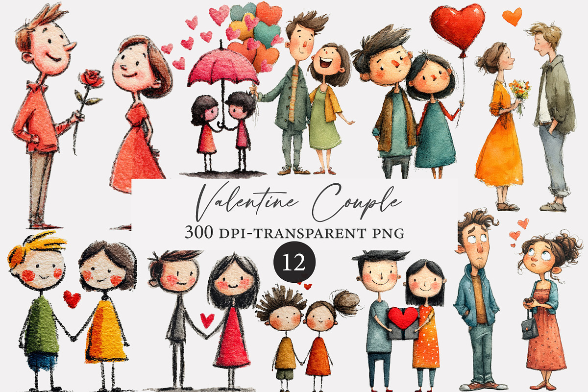 Valentine Couple clipart, an Illustration by Designworld (Photo 1 of 3)