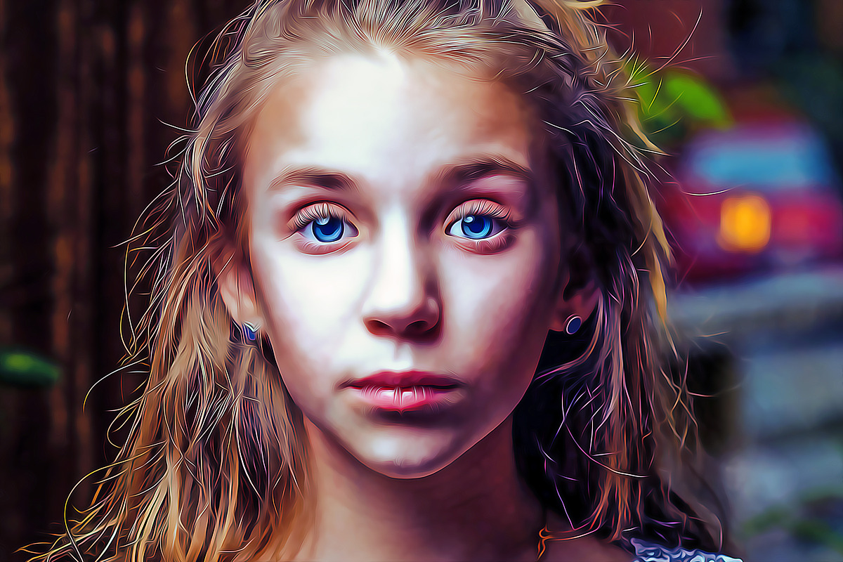 Oil painting photo effect, a Layer Style Add-On by Pixel Gallery (Photo 3 of 4)