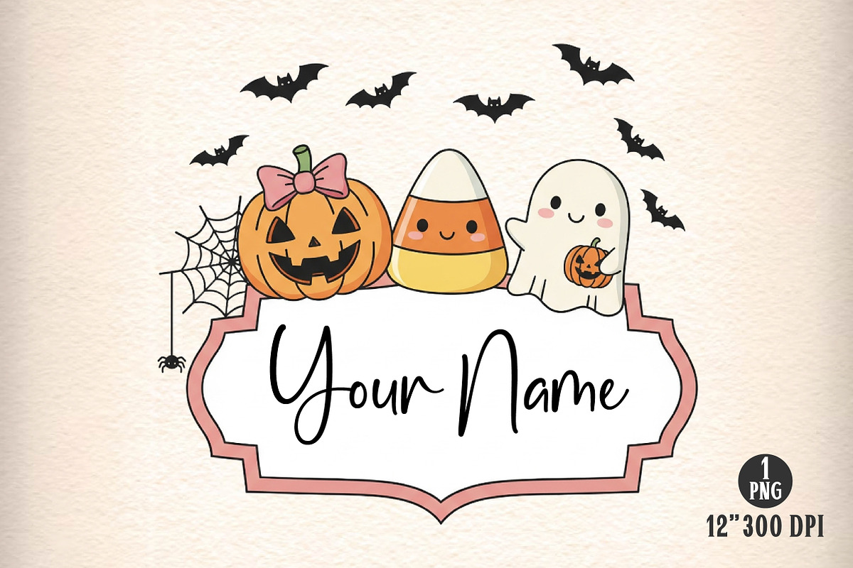 Personalized Kids Halloween Girl PNG, an Illustration by Dream Creation (Photo 1 of 5)